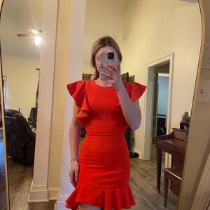 Hello Molly Vibrant Red Mini Dress